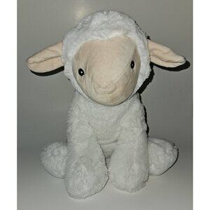 Silver One White Sheep Lamb Plush 13" Stuffed Animal Toy Lovey Sewn Eyes
